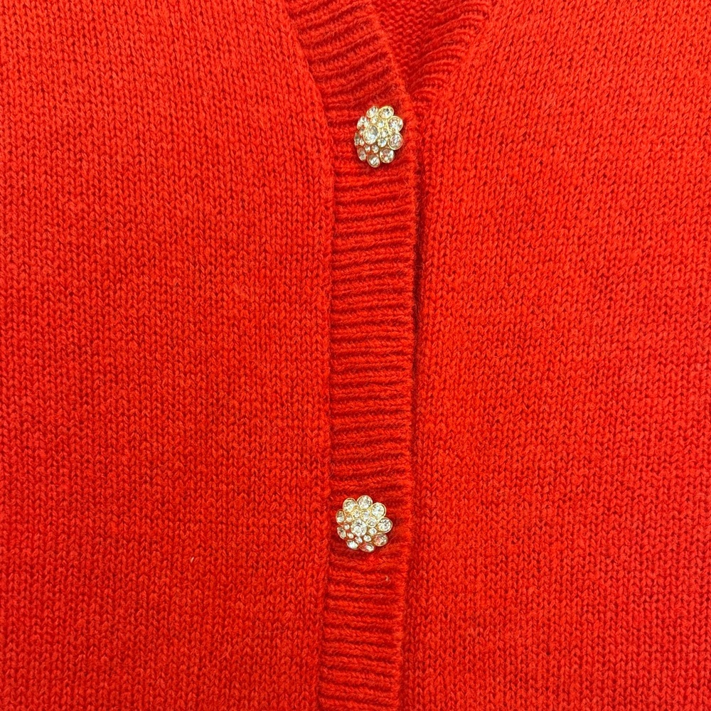 Lilly Pulitzer Red Cardigan with Button Detail - Picture 2 of 3